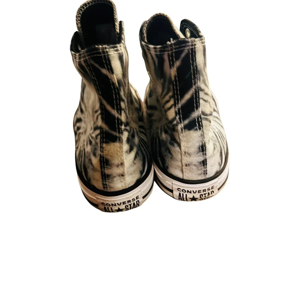Converse Chuck Taylor All Star Hi Tops Tie Dye Black White Neon Yellow Mens 8.5‎